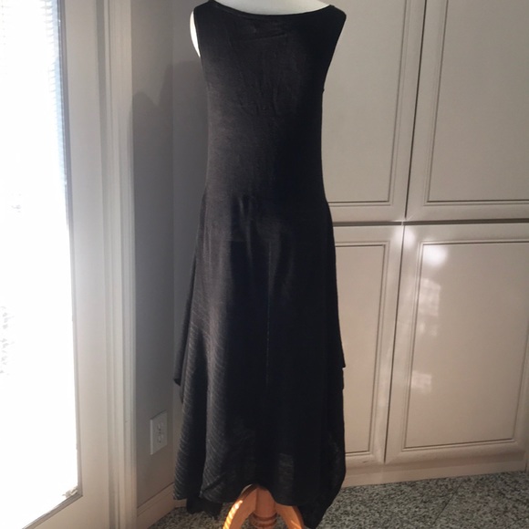 DKNY Asymmetric Dress, long, sleeveless, Small BLK - Picture 5 of 7